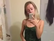 Blonde tiny teen play with pussy