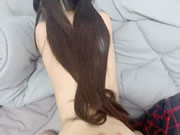 Chinese couple having sex on the bed